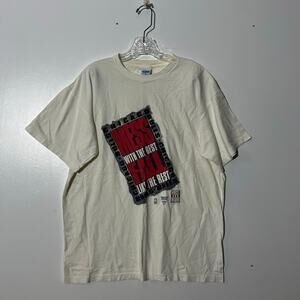 Vintage‎ Chicago Bulls MESS WITH THE BEST FALL LIKE THE REST White Shirt Mens XL